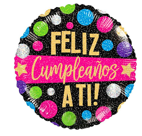 Tu arreglo floral o set de regalo no puede ir mejor acompañado que con este increíble globo de cumpleaños!.  ESPECIFICACIONES DEL GLOBO: Globo Cumpleaños 18 Pulgadas Helio